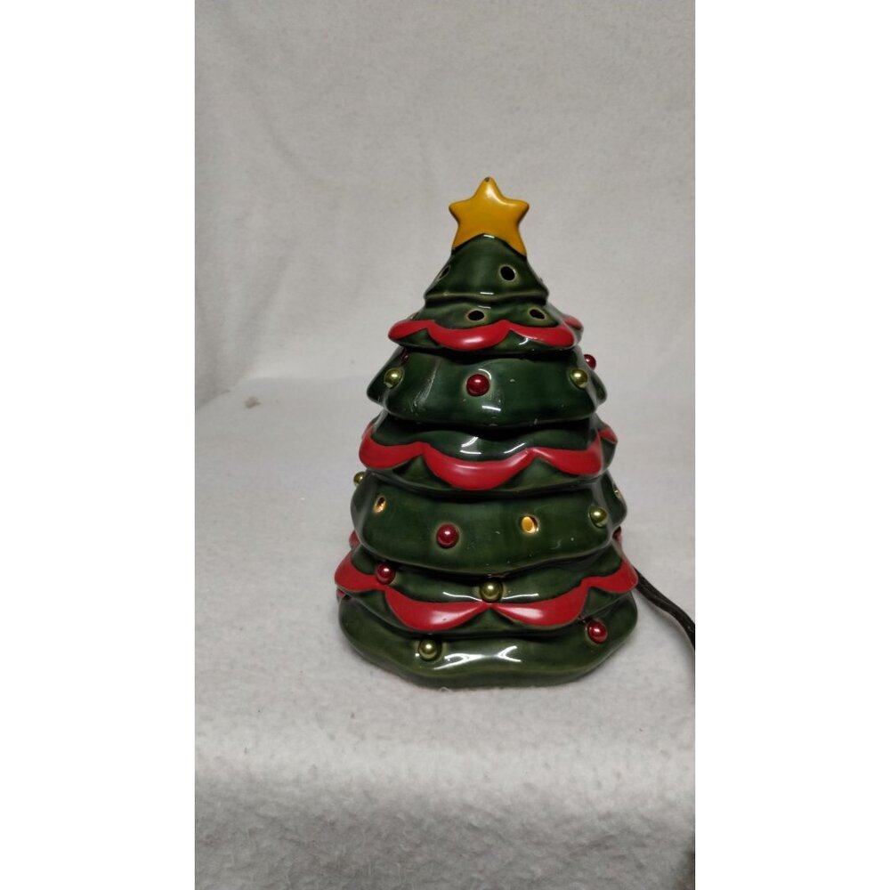 Ceramic Scentsy Christmas Tree Premium Warmer With Star Topper & Colorful Bulbs - Picture 9 of 13